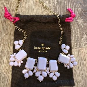 Kate Spade Gold lavender statement necklace